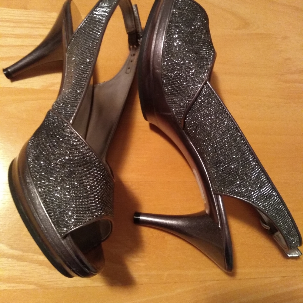 Silver Mesh Dress Sandals